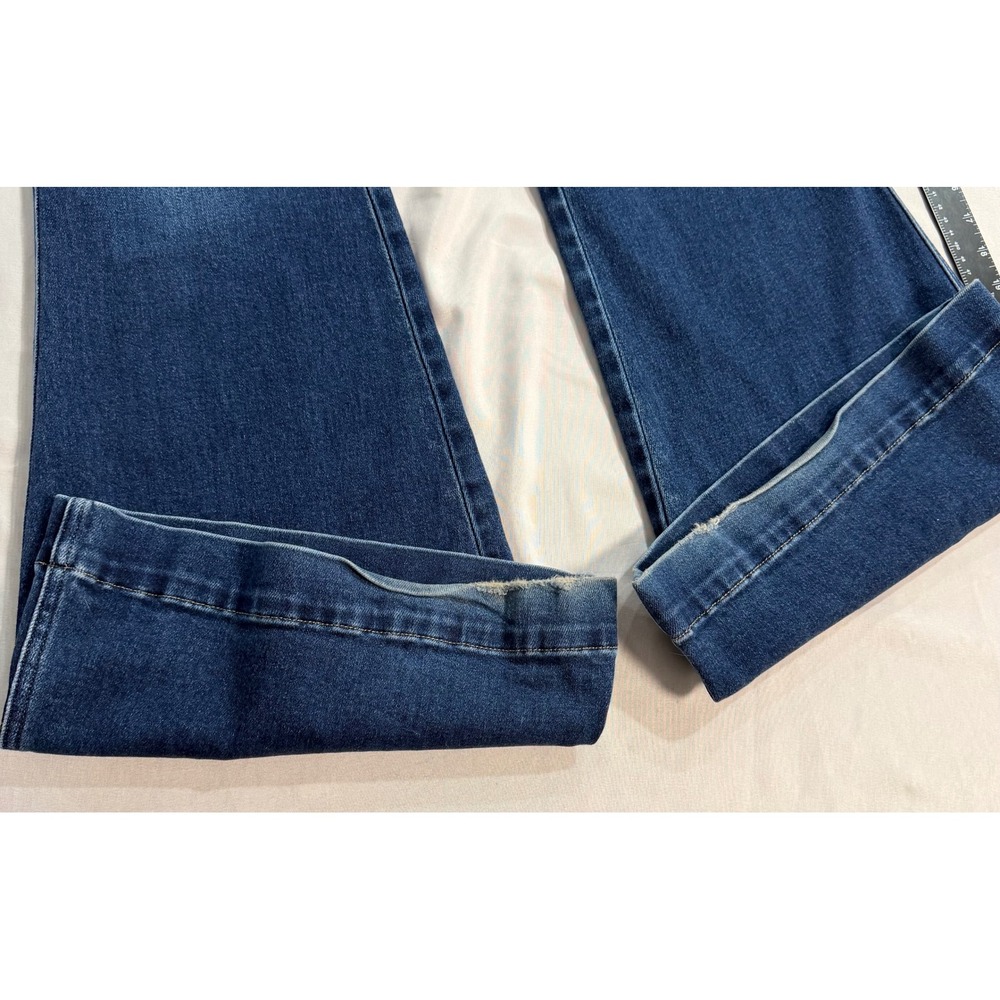 Flying Monkey Womens High Rise Super Flare Jeans Blue Medium Wash Size 32 Y4041X - Picture 5 of 7